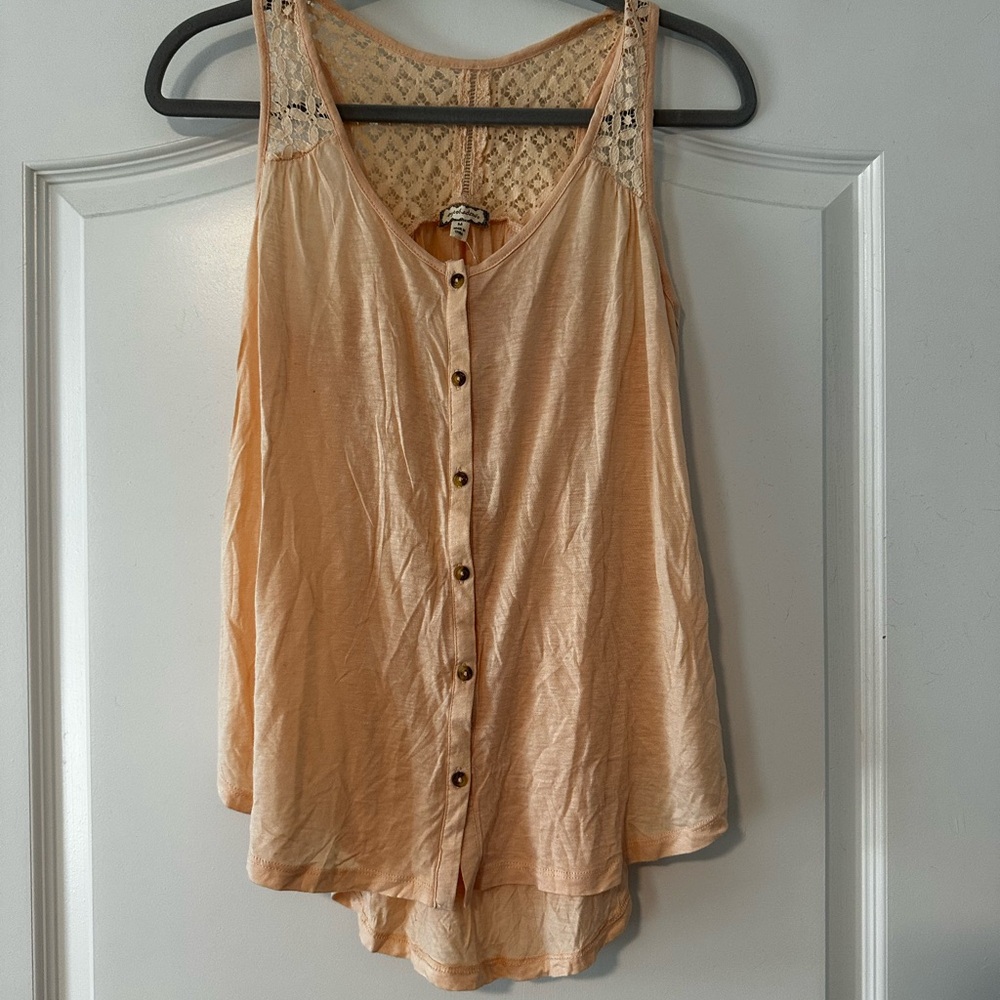 Orange Cato Button Top